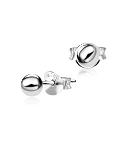 Silver Ball Stud Earrings STS-1024-4
